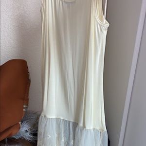 Lace bottom undershirt